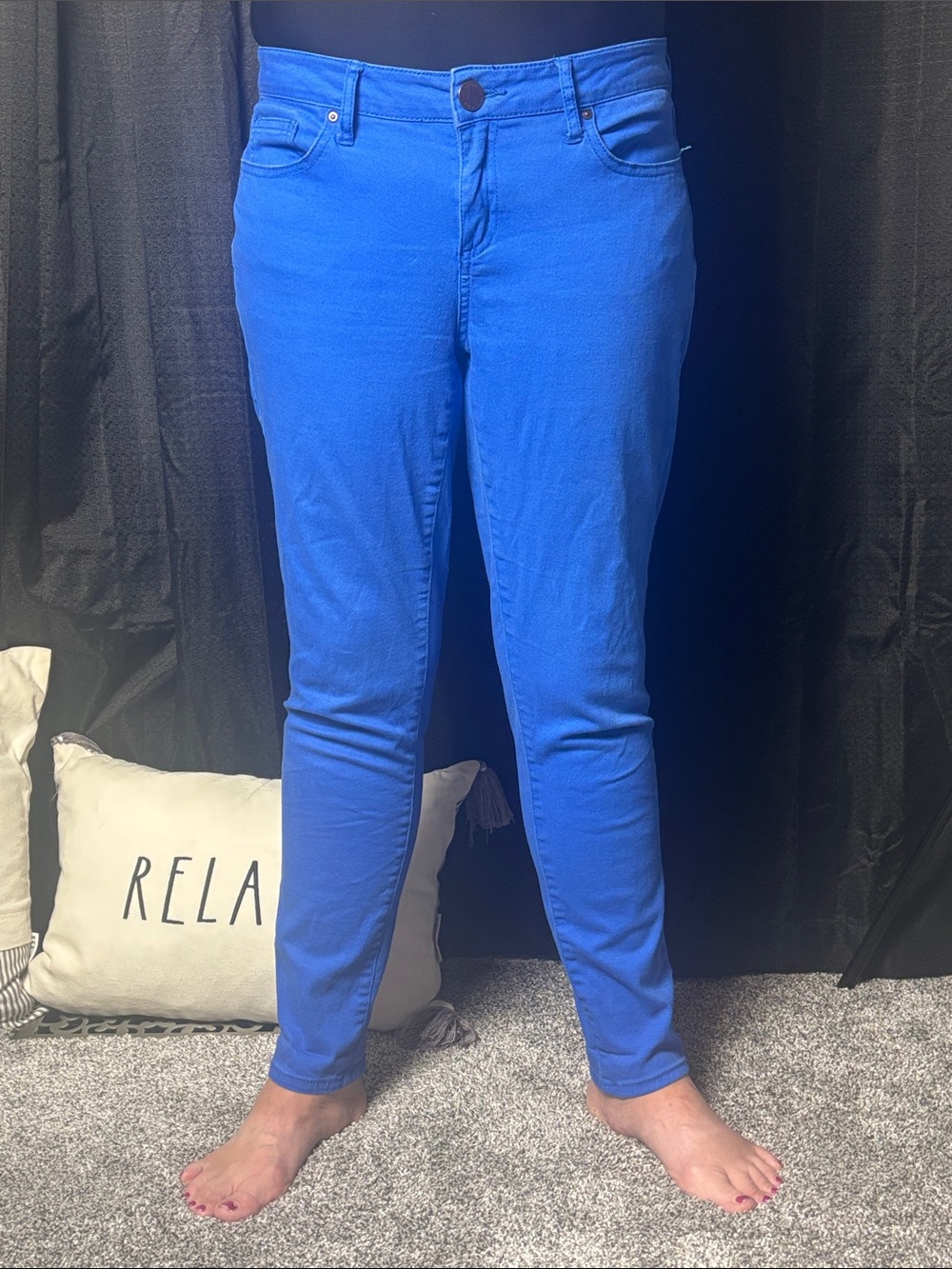 crown & ivy Electric Blue Skinny Jeans